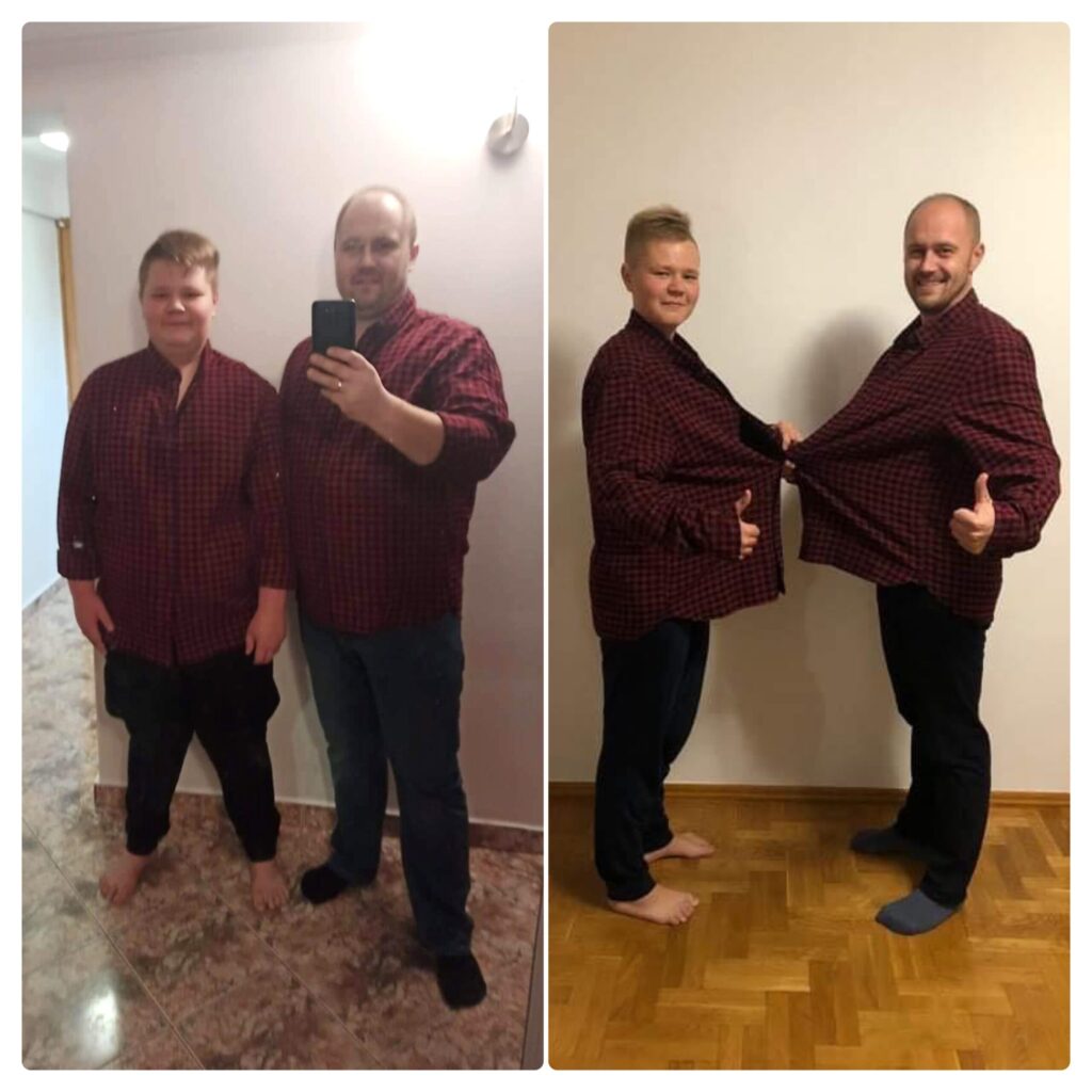 Wspólna przemiana taty i syna, przed i po